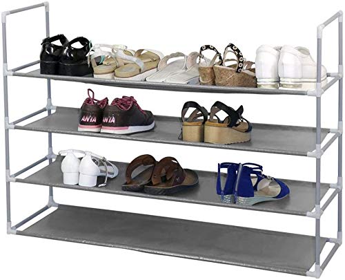 KCHEX 50 Pair Free Standing 10 Tier Shoe Tower Rack Storage Organizer