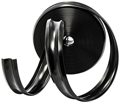 ESKONI 1" x 50 FT Black Vinyl Insert Molding Trim Screw Cover Replacement for RV Boat Camper Trailer