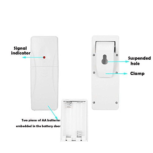 COLIBYOU Refrigerator Thermometer Wireless Digital Freezer Thermometer with 2PCS Wireless Sensors with Audible Alarm for Indoor Outdoor Thermometer (Battery not Included)