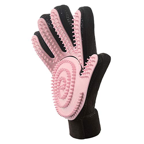 KCHEX Pet Grooming Glove, Gentle Deshedding Brush and Massage Dog Brush, Cat Brush Horse Brush for Long & Short Fur