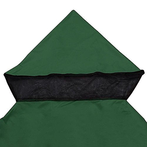 KCHEX 10'x10' 2-Tier Green Waterproof Gazebo Top Replacement UV30+ 200g/sqm Outdoor Patio Canopy Cover For Events Wedding Parties Craft Shows Music Festivals