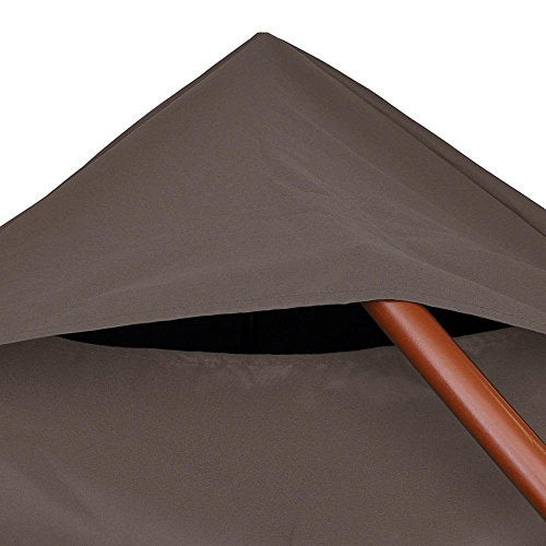 KCHEX Durable 10x10 Ft Garden Canopy Gazebo Top Cover Replacement Coffee Liqueur w/ 200g/sqm Polyester Waterproof for Outdoor Patio Relaxation Reading Cafe