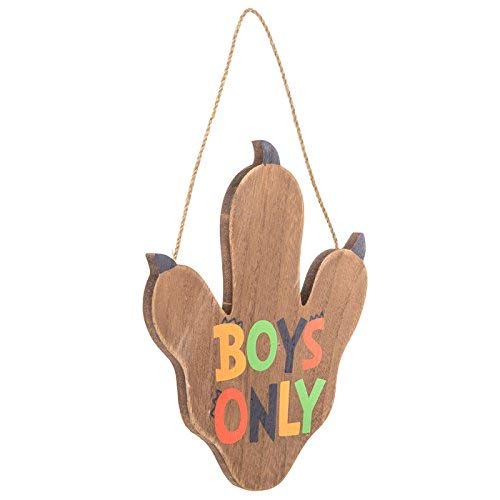 Toysdone Boys Only Dino Paw Wood Wall Decor Room Kids Decoration