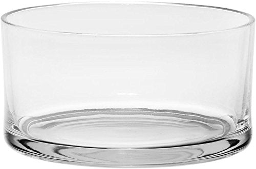 COLIBROX Large Glass Round Salad Bowl - Serving Dish - 120 Oz. Clear