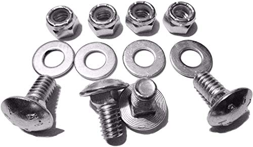 COLIBROX 4pk Carriage Bolts Nuts for 784-5581A Shave Plate Scraper Bar (5/16-18) 5/8"