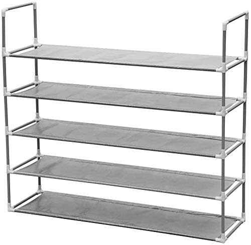 KCHEX 50 Pair Free Standing 10 Tier Shoe Tower Rack Storage Organizer