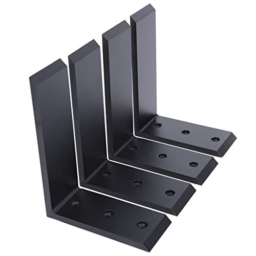 COLIBYOU 4 Black Steel 6”x8” Countertop Support Brackets Mantel Corbel Lot L Shelf