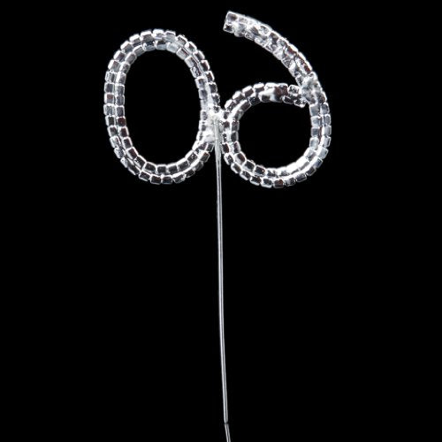 60th Anniversary Birthday Party Cake Topper w/Rhinestone