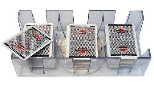 SKEMIX 9 Deck Revolving Rotating Canasta Playing Card Tray