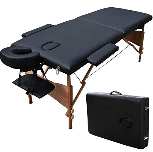 ESKONI New 84" L Portable Massage Table Facial SPA Bed Tattoo w/Free Carry Case Black
