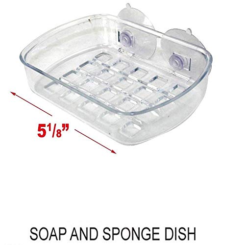 COLIBROX soap Dish Suction Wall Holder Bathroom Shower Cup Sponge Dish Basket Tray