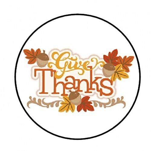COLIBROX Special Pack 48 GIVE Thanks Thanksgiving Fall Envelope Seals Labels Stickers 1.2" Round