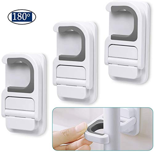 Hooks for Brooms, Mop and Broom Holder Broom Grippers C-Shape Self Adhesive Anti-Slip Hook, Hook Broom Hanger Organizer Wall Mount Mops Rakes Holder No Drilling Box packaging, the best gift for family