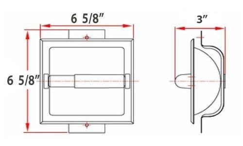 COLIBROX Recessed Toilet Paper Holder - Brushed Nickel