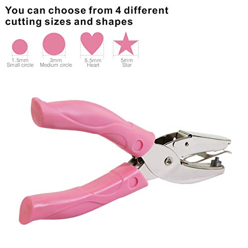 COLIBROX Jeemiter 1/4 Inch Star Shaped Metal Single Handheld Hole Paper Punch Punchers with Soft-Handled for Tags Clothing Ticket