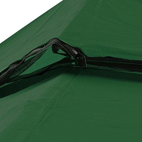 KCHEX 10'x10' 2-Tier Green Waterproof Gazebo Top Replacement UV30+ 200g/sqm Outdoor Patio Canopy Cover For Events Wedding Parties Craft Shows Music Festivals