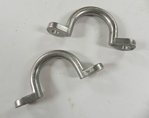 (KS) Set of 2pc 2" I.D. Trailer Tie Loop Aluminum Bolt-On Lashing Rope Tie Down Ring Horse - 4" Hole to Hole