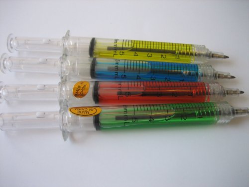 KCHEX Lot 12 Syringe Shape Pens Ball Point Pen Fashion Pens For Hospital Nurse / New