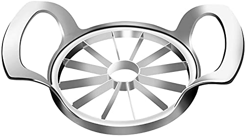 COLIBROX Apple Slicer 12-Blade Extra Large Apple Corer, Stainless Steel Ultra-Sharp Apple Pitter, Cutter. Designed for Up to 4 Inches Apples