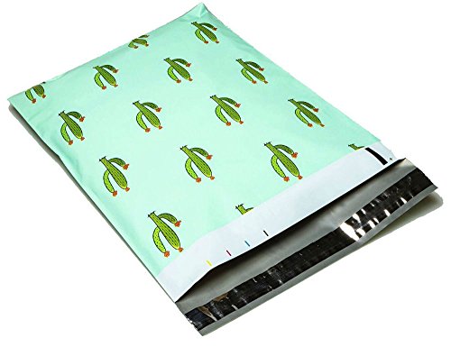 COLIBROX 100 10x13 Cactus Designer Mailers Poly Shipping Envelopes Boutique Bags