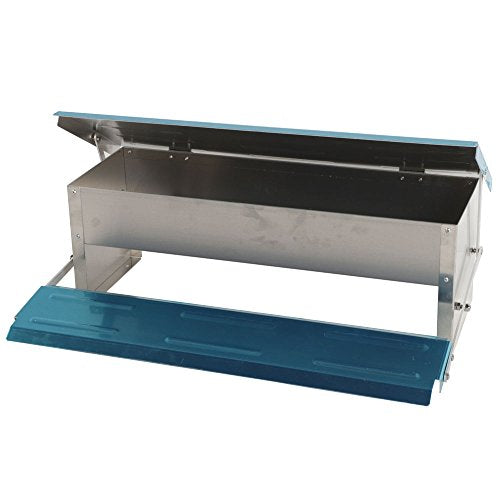 Automatic Poultry Feeder Treadle Self-Opening Aluminum Feeding Trough Waterproof Anti-Mouse Feeder