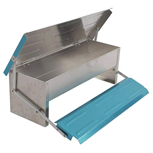 Automatic Poultry Feeder Treadle Self-Opening Aluminum Feeding Trough Waterproof Anti-Mouse Feeder