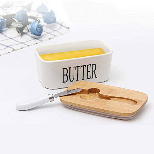 Airtight Butter Dish with Lid and Knife Spreader for Countertop