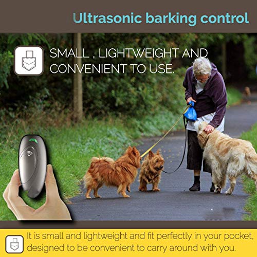 COLIBROX Ultrasonic Barking Control, Dog bark Control, Bark Trainer, Anti Barking Device, Handheld ultrasonic Dog bark Deterrent with Wrist Strap,No bark Devices,Barking Dog Deterrent,Bark Controller