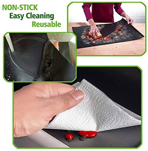 COLIBROX Heavy Duty Oven Liners Non-Stick Thick Heat Resistant Oven Cooker Mat Easy to Clean, Reduce Spills and Stuck Food Kitchen Friendly Cooking Liner Lining Accessory x 2 Pack