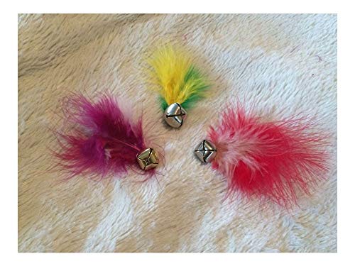 KCHEX Feather Bell Cat Toys!!! Jingle Bell w/Feather - Cats Love Them!!! 3 Pack