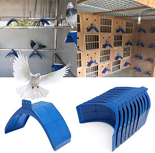 COLIBYOU 20pcs Dove Rest Stand Frame Grill Dwelling Pigeon Perches Roost Bird Supplies Blue Color