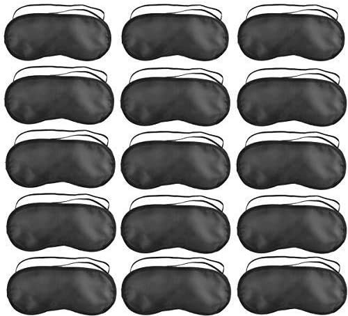 SKEMIX Pack of 40 Eye Mask Shade Cover Blindfold Night Sleeping, with Nose Pad, Blindfold Game Games Relax Cover Black