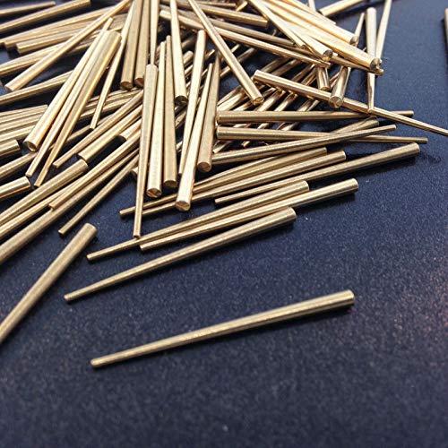 KCHEX Clock Repair Tapered pins Brass 100 Count Size .030" to .065" x 1"