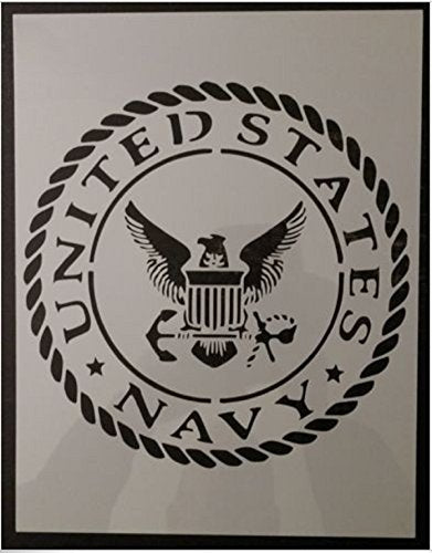 COLIBROX Round United States Navy 8.5" x 11" Custom Stencil