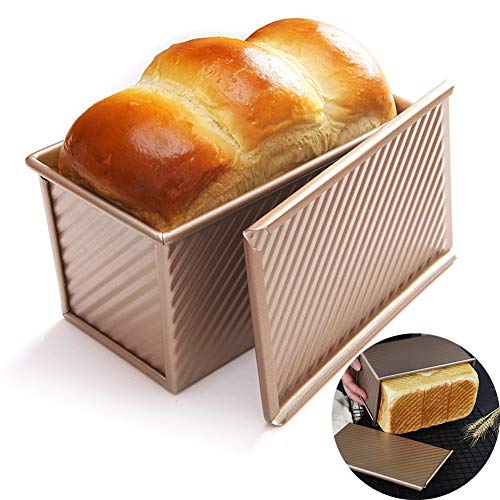 COLIBROX Loaf Pan with Lid Non-Stick Bakeware Carbon Steel Bread Toast Mold with Cover for Baking Bread