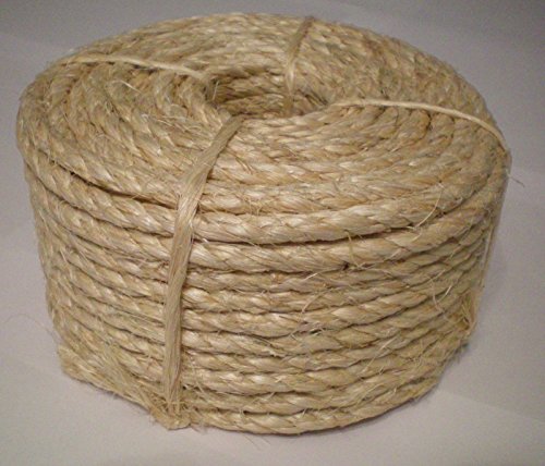 COLIBYOU 1/4" X 100' Natural Sisal Rope CAT Scratching Post Claw Control Toy Crafts Pet