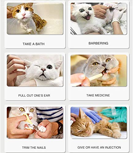 KCHEX Anti-Scratch Cat Shoes, Kitty Grooming Bag, Pet Medical Shoes, Cat Paw Protector for Bathing, Home Barbering, Checking, Treatment in Pet Hospital, 4 Pcs