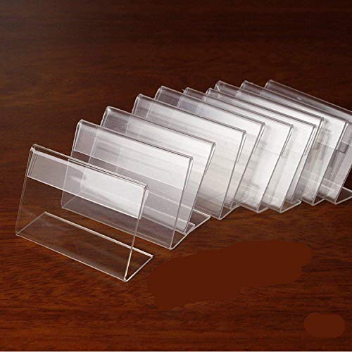 KCHEX Mini Sign Display Holder Price Card Tag Label Counter Top Stand Case 7cm x 4cm (30)