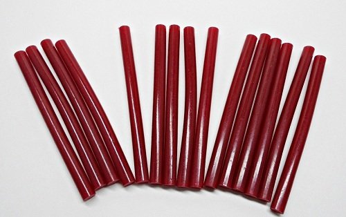 COLIBROX Glue Gun Sticks Adhesives Halloween Blood Red Colored Mini Hot Melt Glue Sticks 4" Length 5/16 (.25") Art Glues Pastes Craft Supplies 1 Lot 24 Pcs