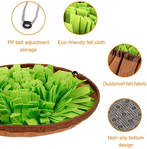 KCHEX Pet Snuffle Mat for Dogs,Dog Sniffing Pad Slow Feeding Bowl, Nosework Training Mat Dog Treat Dispenser,Cat Dog Puzzle Toys for Encourages Natural Foraging Skills,Stress Relief,Machine Washable