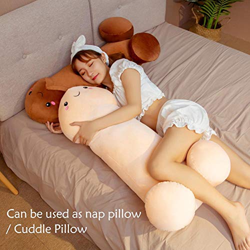 KCHEX 40/60cm Plush Throw Pillow Funny Tintin Plush Doll Cute Creative Plush Pillow Toy, Funny Penis Ding Ding Soft Pillow Stress Relief Toy, Creative Bolster Gifts