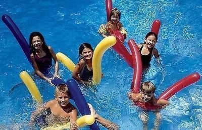 COLIBROX 6 Pk Doodles Inflatable Pool Float Noodles Toy Learn to Swim Water Aerobics