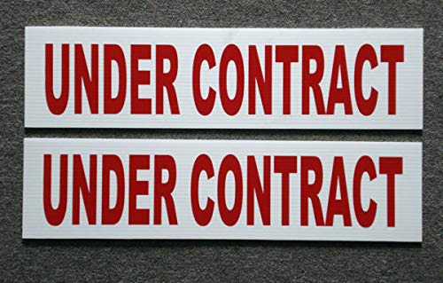 COLIBROX 2 Under Contract 6x24 Real Estate Sign Riders 2 Sided Outdoor Light and Durable