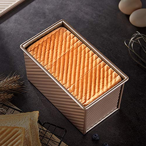 COLIBROX Loaf Pan with Lid Non-Stick Bakeware Carbon Steel Bread Toast Mold with Cover for Baking Bread