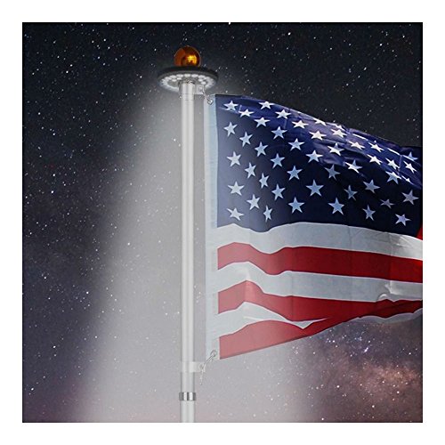 COLIBYOU 30FT Flag Pole Aluminum Telescopic Flagpole Kit 3x5' U.S Flag Fly 2 Flag