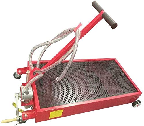COLIBROX 20 Gallon Oil Drain Pan Low Profile Dolly with Pump 8' Hose and Wheels Car Truck