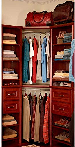 COLIBROX Nickel Corner Rounder Closet Rod Organizer Adjustable