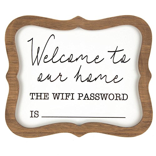 Toysdone Welcome WiFi Password Whiteboard Desk or Table Sign