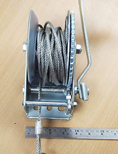 KCHEX 1200LB H.D. Hand Winch Gear Steel Cable ATV Towing Trailer Boat