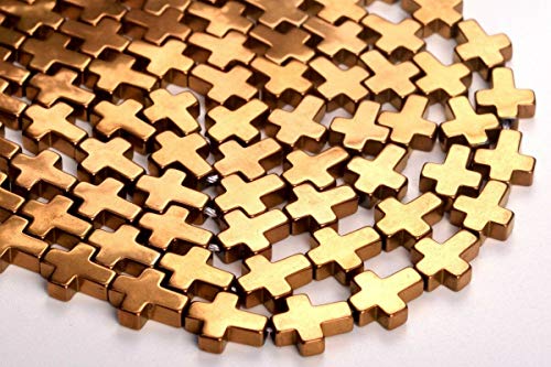 KCHEX 8x6MM Rose Gold Hematite Cross Grade AAA Natural Gemstone Loose Beads 7.5", Beading, Jewelry Making, DIY Crafting, Arts & Sewing